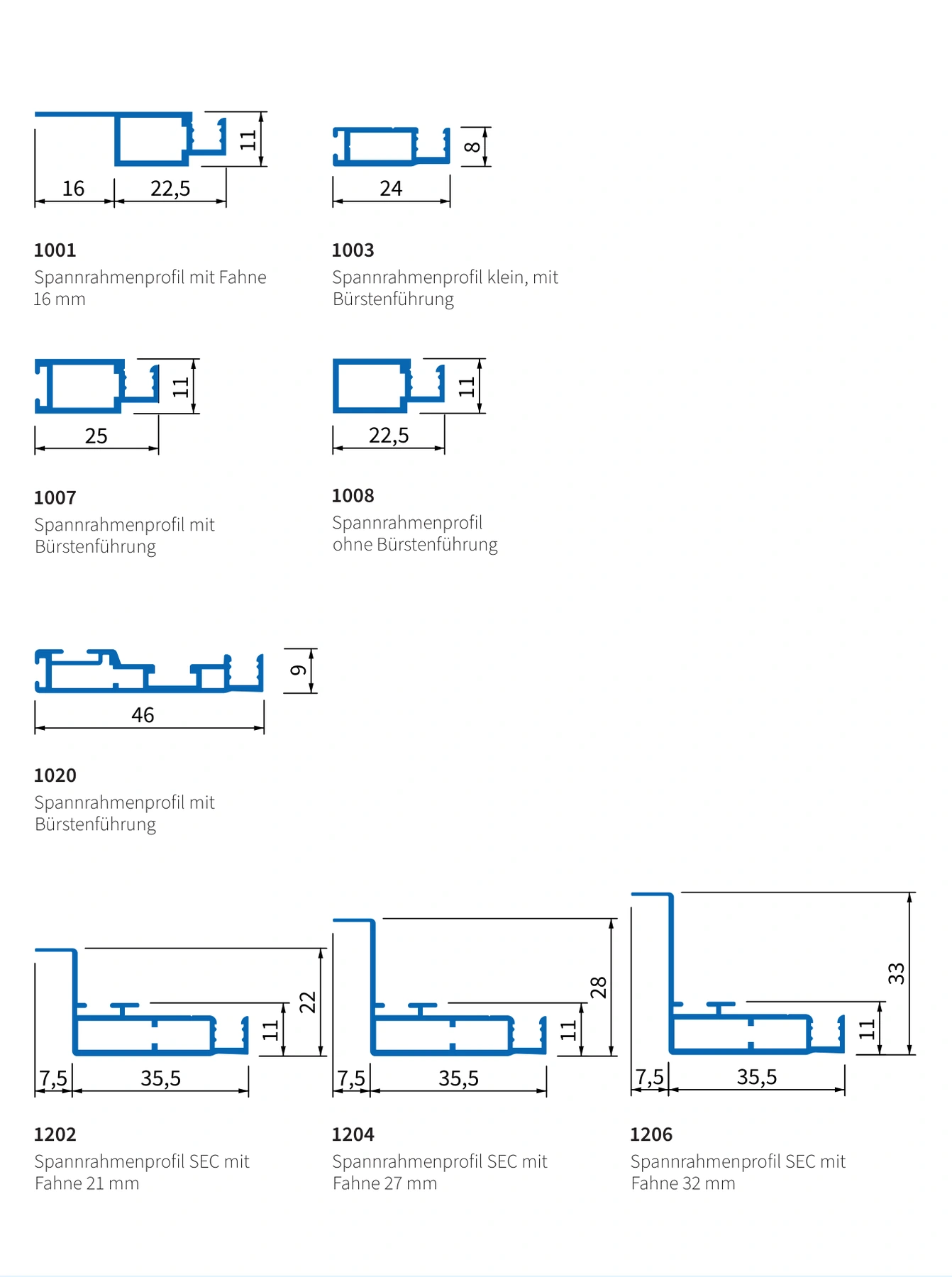 Aluminiumprofile für Fliegengitter auf Maß
