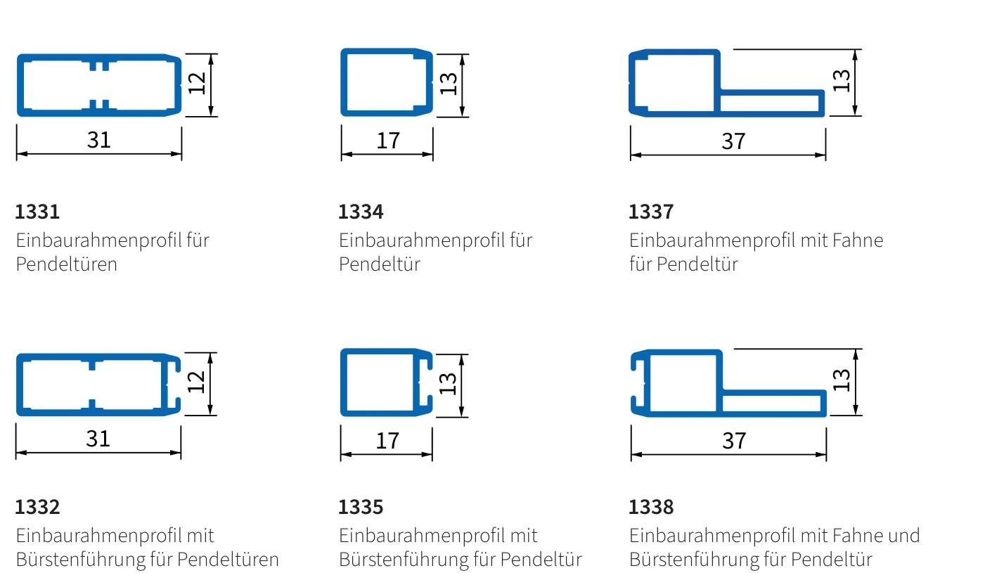 Einbaurahmen für Pendeltüren
