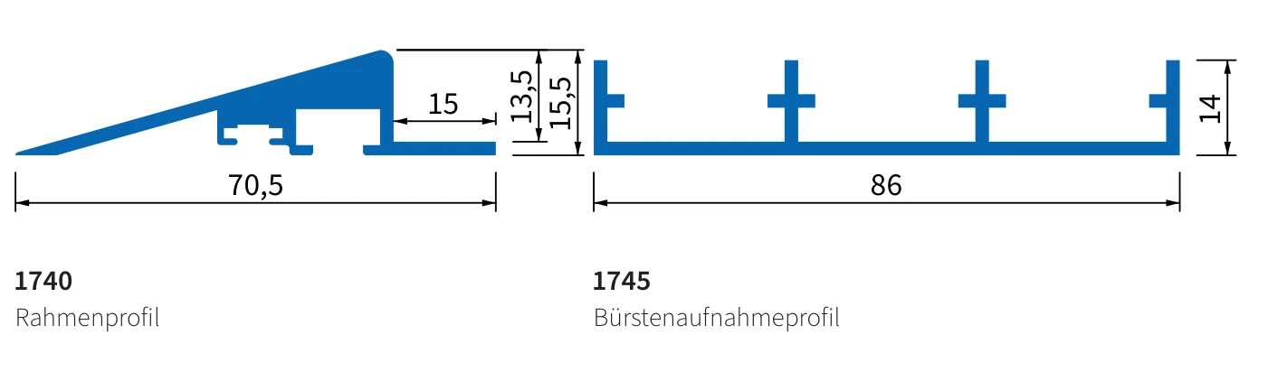 Rahmen und Bürstenaufnahme